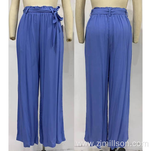 Summer Light Weight Ruffle Waist Women's Pants